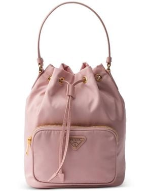 Prada Duet Re-Nylon Bucket Bag - Pink