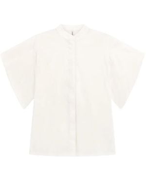 Liviana Conti Wide-Sleeve Shirt - White