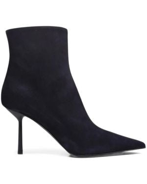 Le Silla Amelia Pointed-Toe Suede Boots - Black