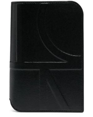 TOTEME モノグラム レザーパスポートケース - ブラック