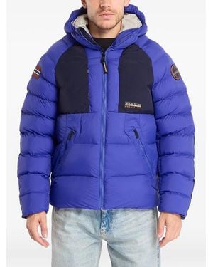 Napapijri Padded Hooded Jacket - Blue