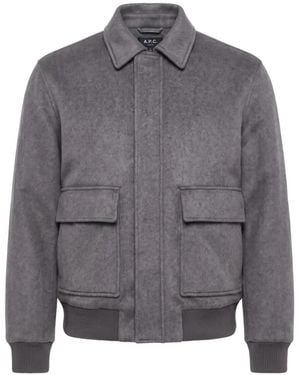 Peserico Concealed-Fastening Flap-Pocket Jacket - Grey