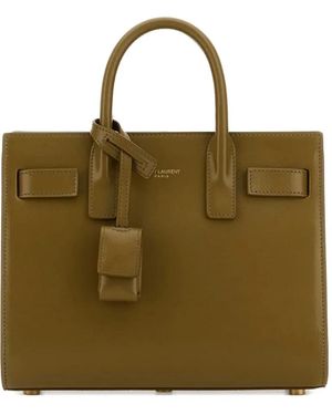 Saint Laurent Bolso Shopper Con Asas - Verde