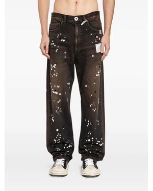 Maison Mihara Yasuhiro Crystal-Embellished Jeans - Black