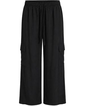 LA HAINE INSIDE US Drawstring-Waist Cargo Pants - Black