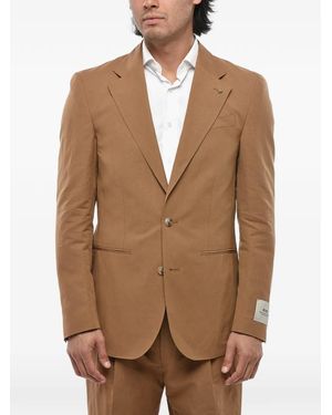 Corneliani Cc Collection Single-Breasted Cotton-Blend Suit - Natural