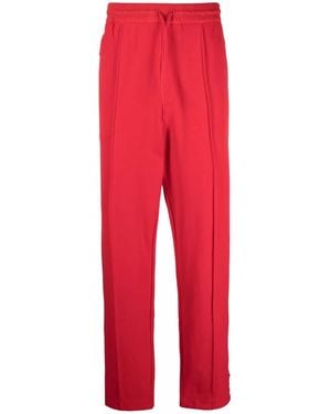 Y-3 Exposed-Seam Track Trousers - Red