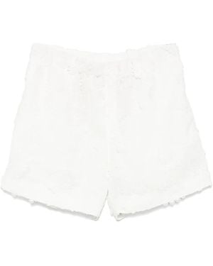 N°21 Embroidered Shorts - White