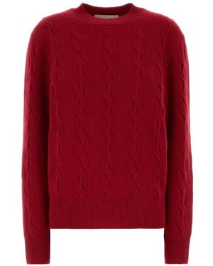 Ami Paris Cable-Knit Sweater - Red