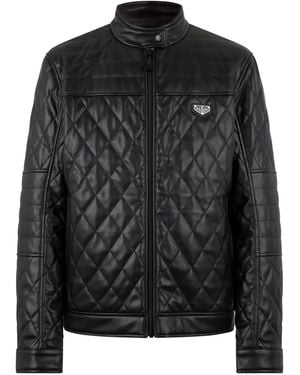 Philipp Plein Padded Zip-Up Jacket - Black