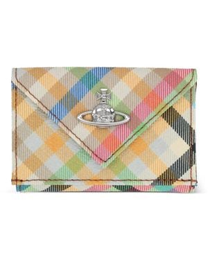 Vivienne Westwood Plaid Logo Wallet - Grey