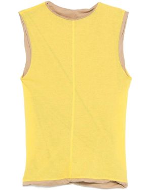 Sportmax Contrast Trim Top - Yellow