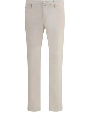 Jacob Cohen Button-Closure Cotton Trousers - Grey