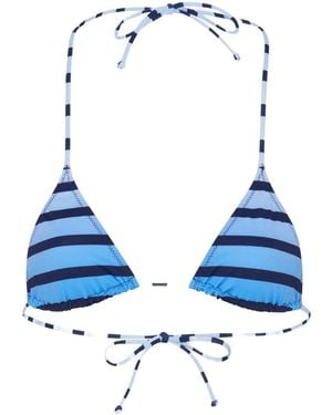 Jean Paul Gaultier Striped Tie Bikini Top - Blue