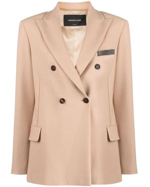 Fabiana Filippi Double-Breasted Blazer - Natural