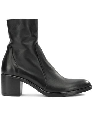 strategia shoes Say Leather Ankle Boots - Black