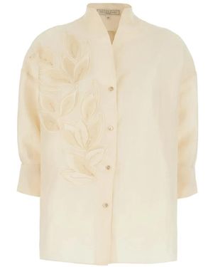 Antonelli Sequin-Embellished Leaf-Patch Shirt - White