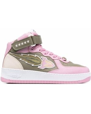 ENTERPRISE JAPAN Ej Rocket Mid-High Lace-Up Sneakers - Pink