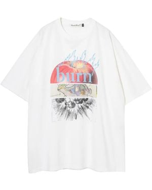 Undercover Apple-Print T-Shirt - White