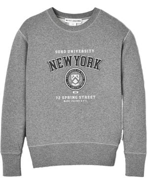 Marc Jacobs X The A.P.C. Shrunken Ny Crew-Neck Sweatshirt - Gray