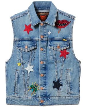 La DoubleJ X Mother The Clean Armhole Drifter Weste - Blau