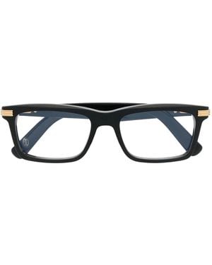 Cartier スクエア眼鏡フレーム - ブラック