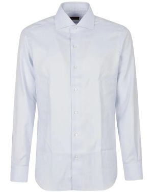 Barba Napoli Spread-Collar Cotton Shirt - White