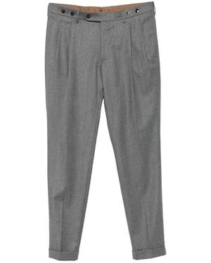 Berwich Pantalones De Lana Con Pinzas - Gris