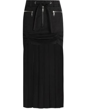 Dolce & Gabbana Pleated Skirt With Zip - Black