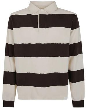 Woc Striped Long-Sleeve Polo Shirt - Black