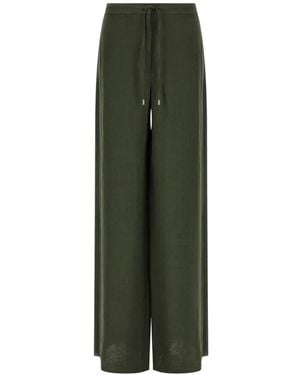 Max Mara Pelota Drawstring Wide-Leg Pants - Green