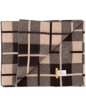 Guest In Residence Checked cashmere-wool scarf - Marrón
