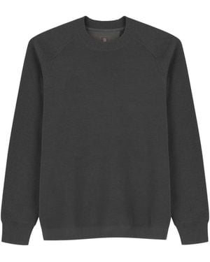 BOGGI Pullover Mit Rundem Ausschnitt Aus Merinowollgemisch Wooltech - Grau