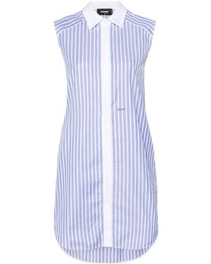 DSquared² Gestreiftes Hemdkleid - Blau