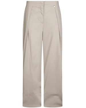 Liu Jo Logo-Plaque Flared Pants - White