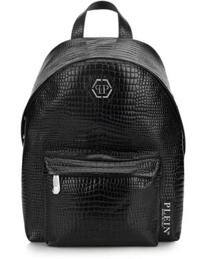 Philipp Plein Top-Handle Leather Backpack - Black