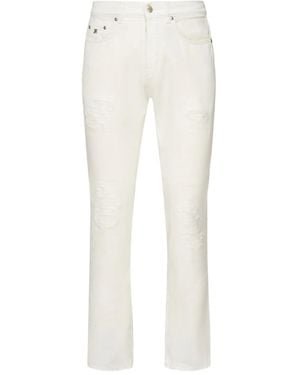 John Richmond Distressed Cotton Jeans - ホワイト