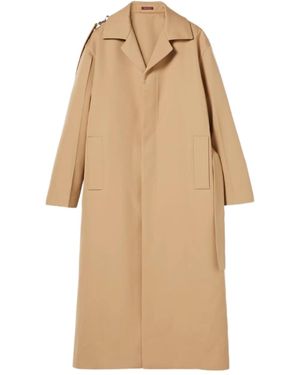 Gucci Belted Coat - Natural