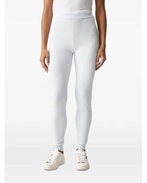 Guess Pantalones Aria Con Logo Bordado - Blanco