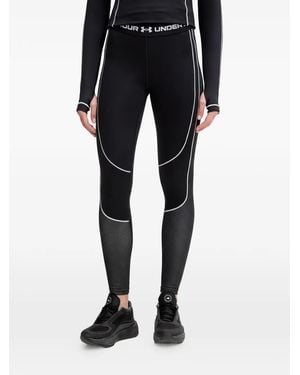 Under Armour Coldgear Logo-Waistband Leggings - Black