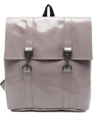 Rains Mini W3 Glaze-Effect Backpack - Gray