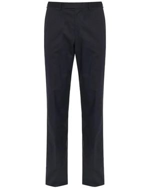 ZEGNA Button Trousers - Blue