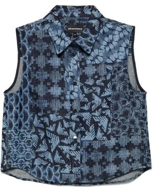 Emporio Armani Denim Top - ブルー
