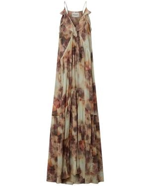 Isabel Marant Vasmila Printed Cotton Dress - Natural