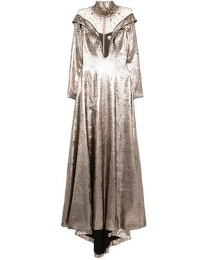 Saiid Kobeisy Crystal-Embellished Maxi Dress - Natural