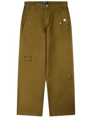 Enfants Riches Deprimes Swiss Auto Pin-Appliqué Trousers - Green