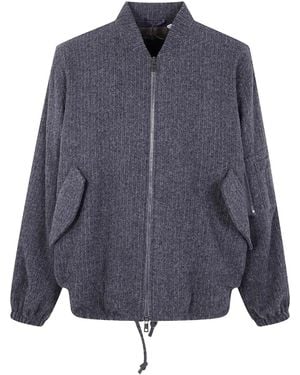 Giorgio Brato Bomber Con Zip - Blu