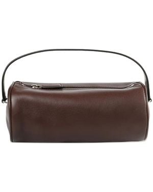 The Row Leren Clutch - Bruin