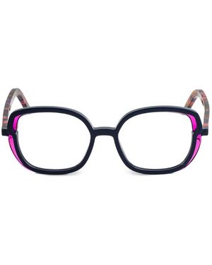 Face A Face Brille Mit Eckigem Gestell - Schwarz