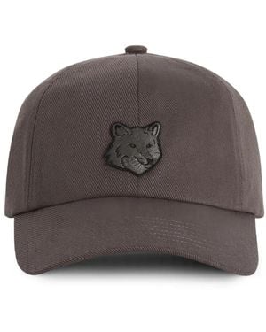 Maison Kitsuné Fox Head Cap - Brown